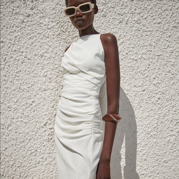 NWT ZARA Linen Blend Top Ecru S Blogger’s Favorite - Picture 3 of 6